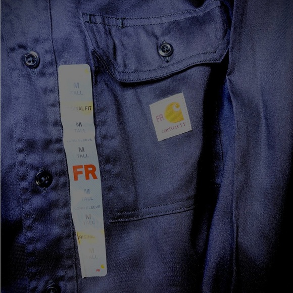 Carhartt Men's Dark navy Casual Button Down Shirt - Picture 10 of 10